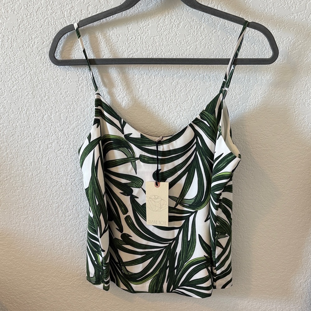 NWT Tropical Leaf Print Camisole